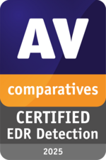Logo AV Comparatives, "Certified EDR Detection", "Certified EDR Detection"-Logo von AV Comparatives