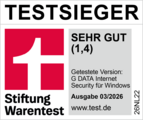 Logo - Stiftung Warentest Testsieger 2026 Logo - Stiftung Warentest Testsieger 2026