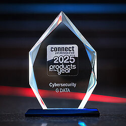 G DATA MXDR gewinnt die Leserwahl im Bereich Cybersecurity. Auszeichnung "product of the year" 2025
