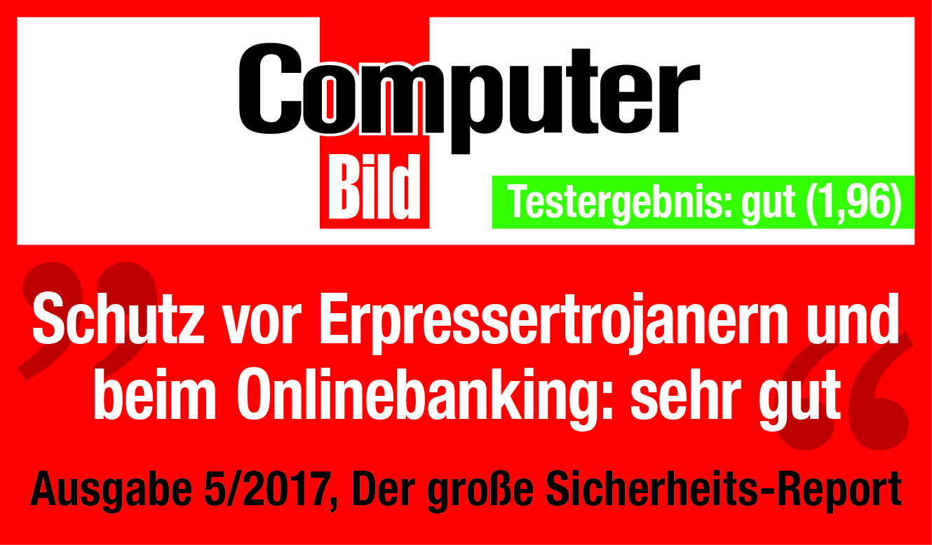 Computer Bild: G DATA schützt sehr gut vor Erpressertrojanern