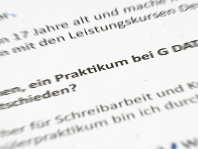 Eine Woche Praktikum bei G DATA: „Ich konnte viel lernen“