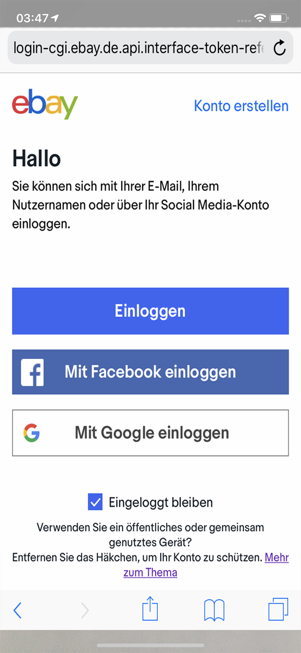 In Mobil-Browsern ist die vollständige Webadresse oft nicht zu sehen. (Klicken für größere Ansicht; Bild: G DATA)