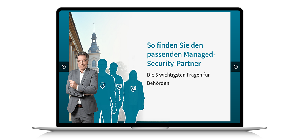 Titelseite des Ratgebers "So finden Sie den passenden Managed-Security-Partner"