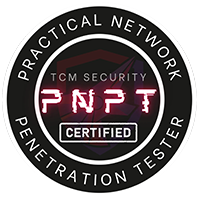 Zertifiziert als "Practical Network Penetration Tester" Logo Zertifikat PNPT
