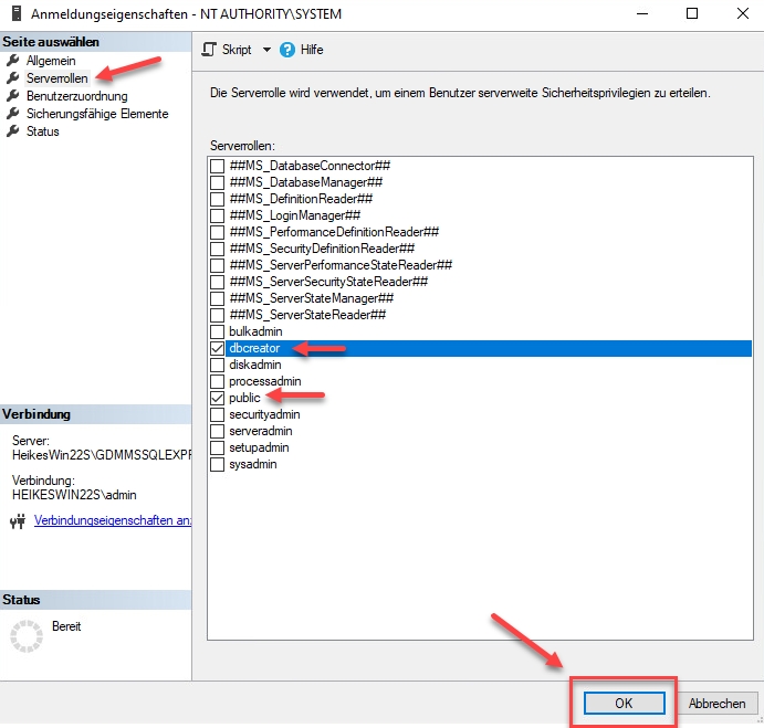 SSMS Starten und Verbinden