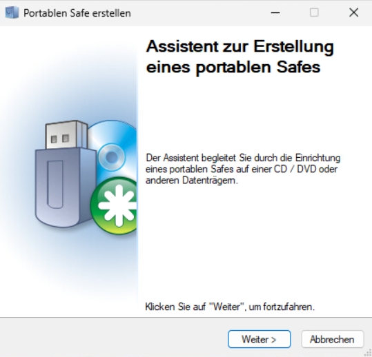 Portablen Safe erstellen