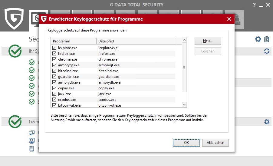 Keyloggerschutz Programme