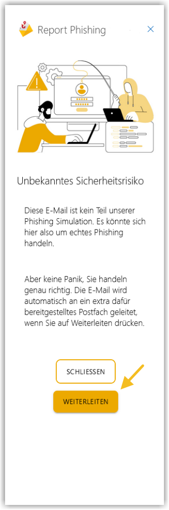 ist nicht Teil der Phishing-Kampagne