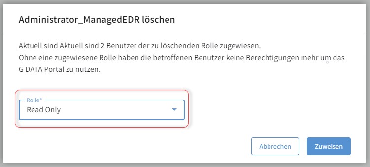 G DATA 365 | Managed XDR Benutzer anlegen