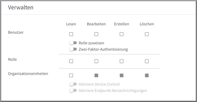 Einstellung Verwaltung