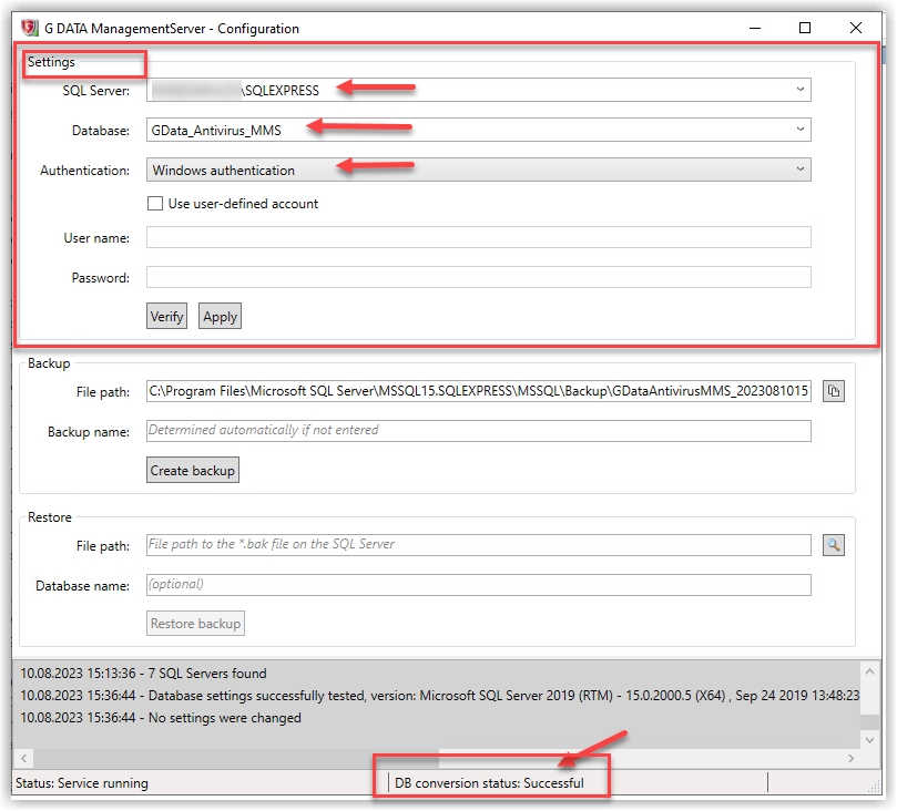 GDMMS config