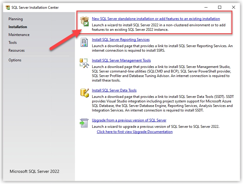 Installation Microsoft SQL Express