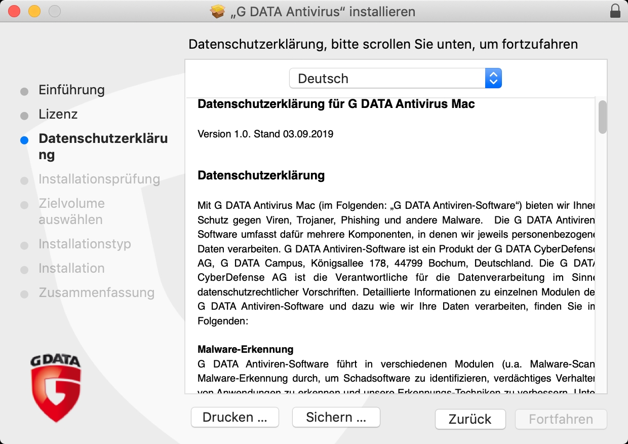 AntiVirusMacInstallationDatenschutzerklaerung