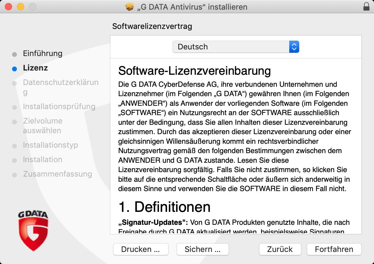 AntiVirusMacInstallationLizenzvertrag
