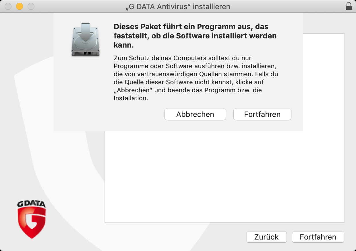 AntiVirusMacInstallationStarten