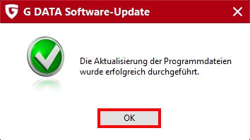 GDATAFORPC ProgrammupdateAabgeschlossen