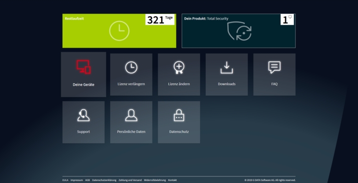 G DATA Geraeteverwaltung Klick auf Deine Geraete