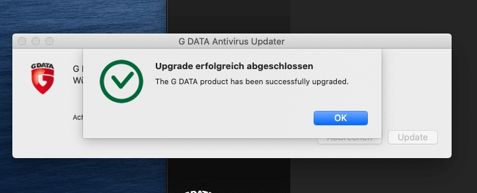 G DATA MAC PGM abgeschlossen