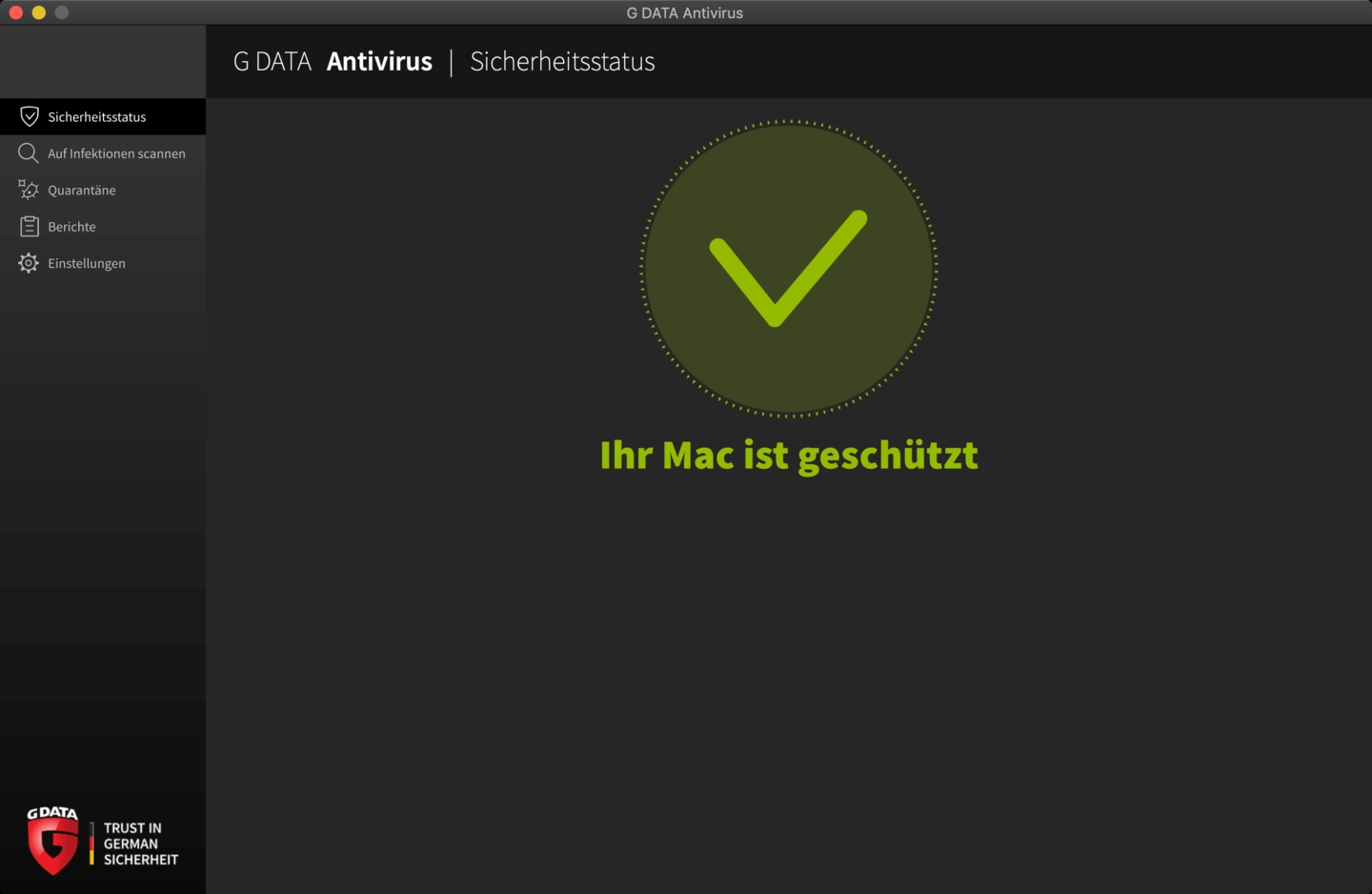 MAC Echtzeitschutz aktiviert