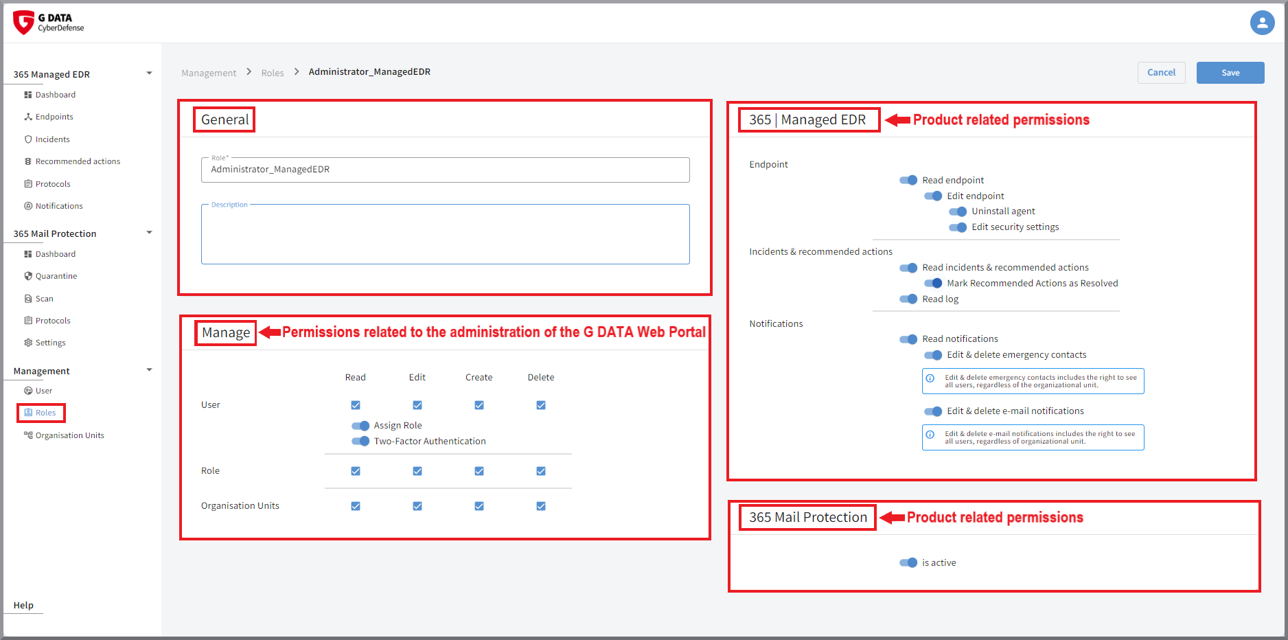 Permission management